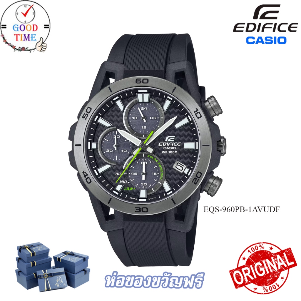 Casio Edifice แท้ นาฬิกาข้อมือผู้ชาย รุ่น EQS-960PB-1AVUDF (สินค้าใหม่ ของแท้ ประกัน CMG)