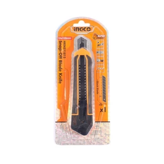 INGCO มีดคัตเตอร์ 18มม x 100มม. ใบมีดดำ SK4 รหัส : HKNS11815 Snap-off blade knife