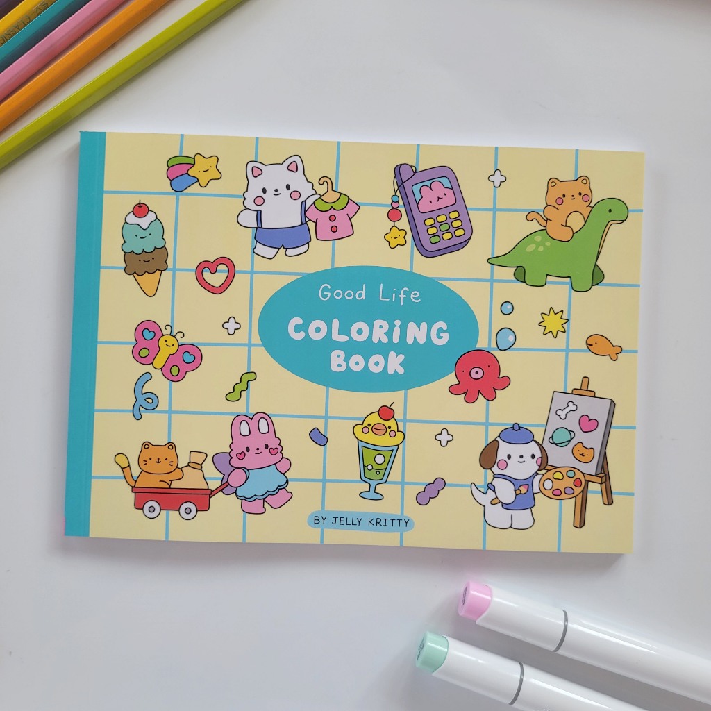 หนังสือระบายสี Good Life - Coloring Book Jelly Kritty