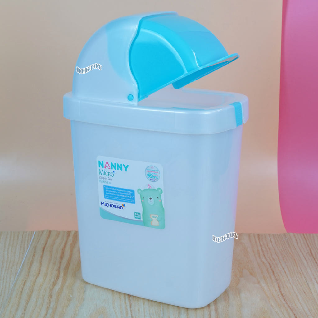 Nanny ถังขยะ ถังใส่ผ้าอ้อม ขนาด 9 ลิตร รุ่น Micro+ มี Microban ป้องกันแบคทีเรีย 3378 - รูปที่ 3