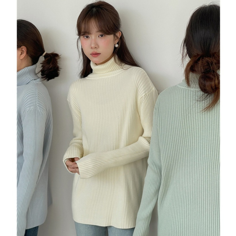 (พร้อมส่ง) Clothestoryy - Miff Sweater เสื้อสเวตเตอร์ไหมพรม คอเต่า