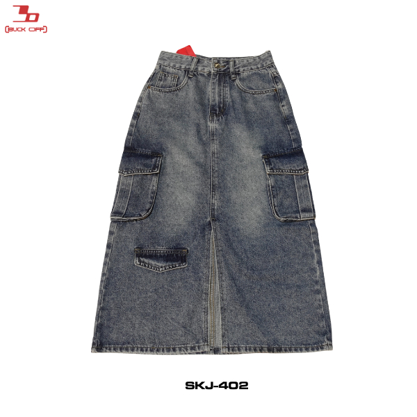BUCKOFF :รุ่น SKJ-402 SKIRT กระโปรง กระโปรงยาว กระโปรงยีนส์