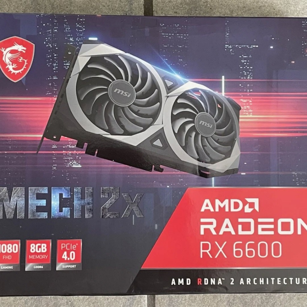 ++ มือสอง สภาพใหม่ การ์ดจอ MSI RX 6600 MECH 2X 8GB GDDR6  ประกัน SVOA ไทย ุถึง Nov 2024 มีกล่องตรง S