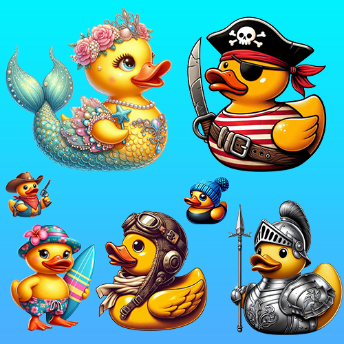 ตัวรีดติดเสื้อ (F.307)การ์ตูนน้องเป็ดชุดแฟนซี  รีดติดง่ายทุกเนื้อผ้า DIY Patches