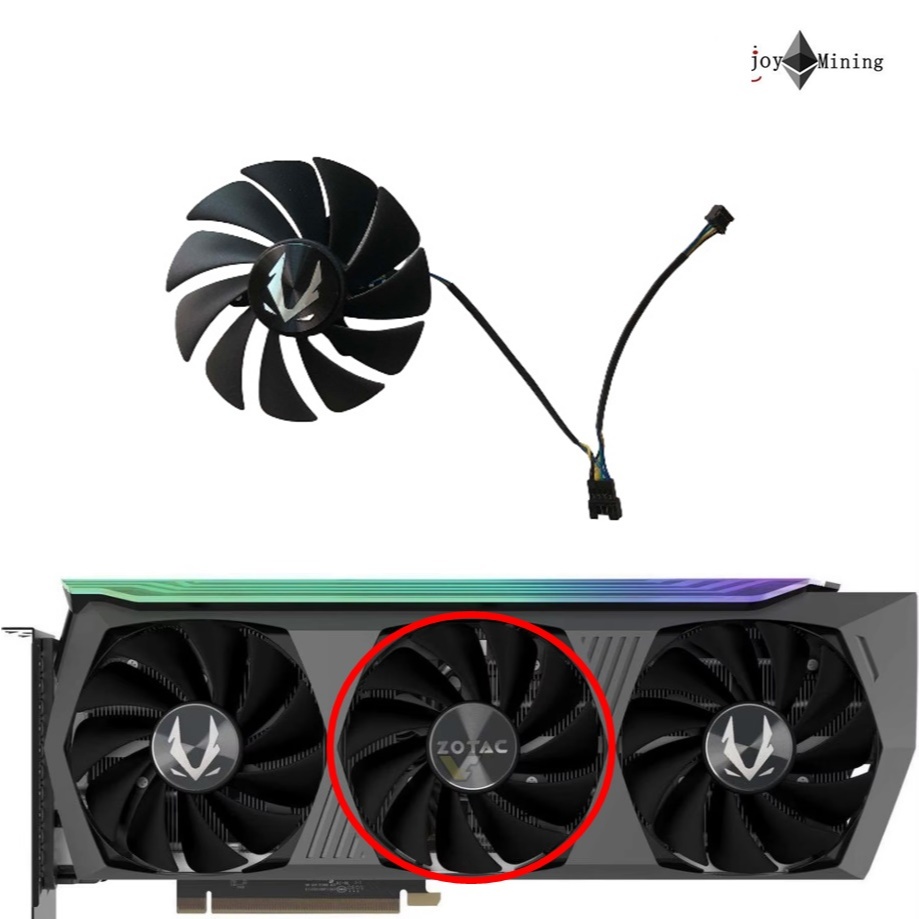 พัดลมการ์ดจอ Zotac RTX 3070 3070ti 3080 3080ti 3090 AMP Holo Graphics Fan GA92S2U