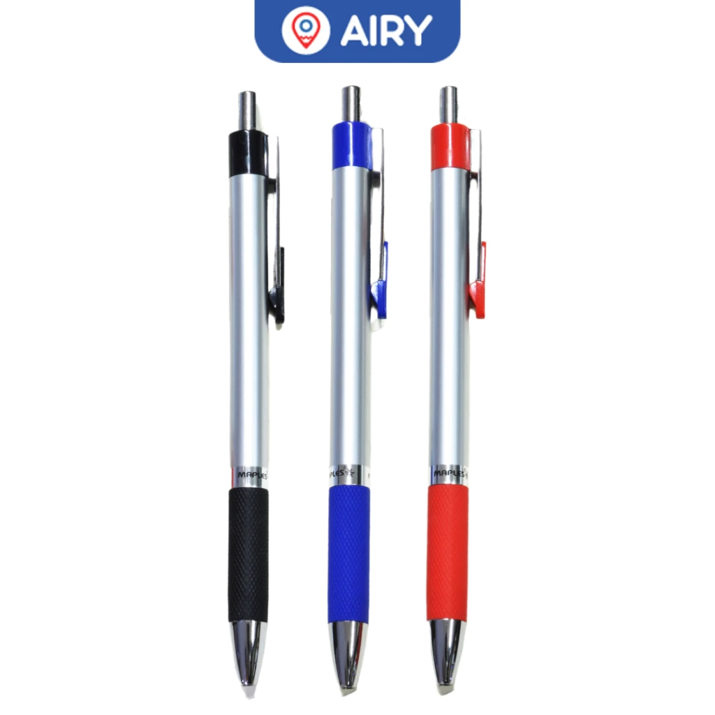 ปากกาเจลหัวสวิท Maples รุ่น MP-111A หมึกเยอรมันไหลดี แบบกด หมึกน้ำเงิน แดง ดำ 0.7มม(1 ด้าม)