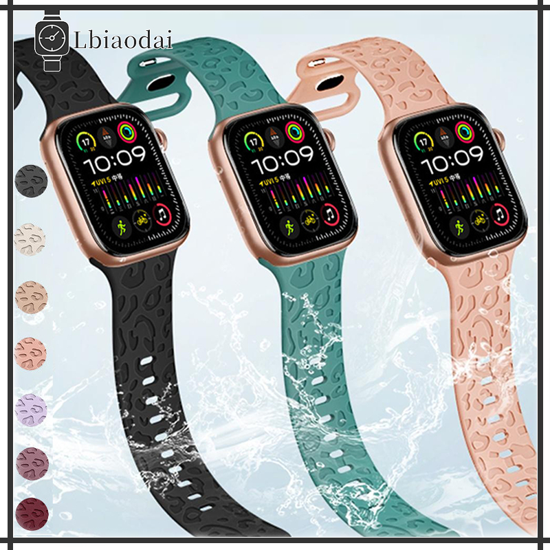 สายนาฬิกาซิลิโคนพิมพ์ for Apple Watch 49mm 46mm 44 42 41 45mm 40mm 38mm Ultra/SE 3 2 Iwatch Series 11 10 9 8 7 6 5 4