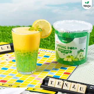 Tenju ไข่มุกป๊อป รสแอปเปิ้ลเขียว 1.2 กิโลกรัม มุกป๊อป Green apple popping boba topping (ตรา เทนจู)