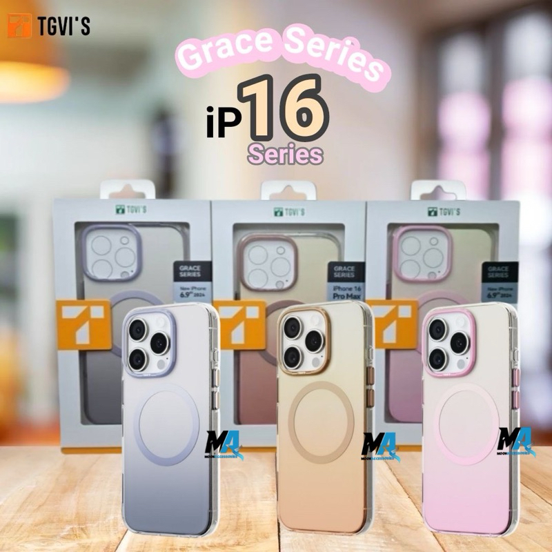 TGVI’S Grace Series New iPhone16 2024 เคสแม่เหล็ก พาสเทลไล่ระดับสี