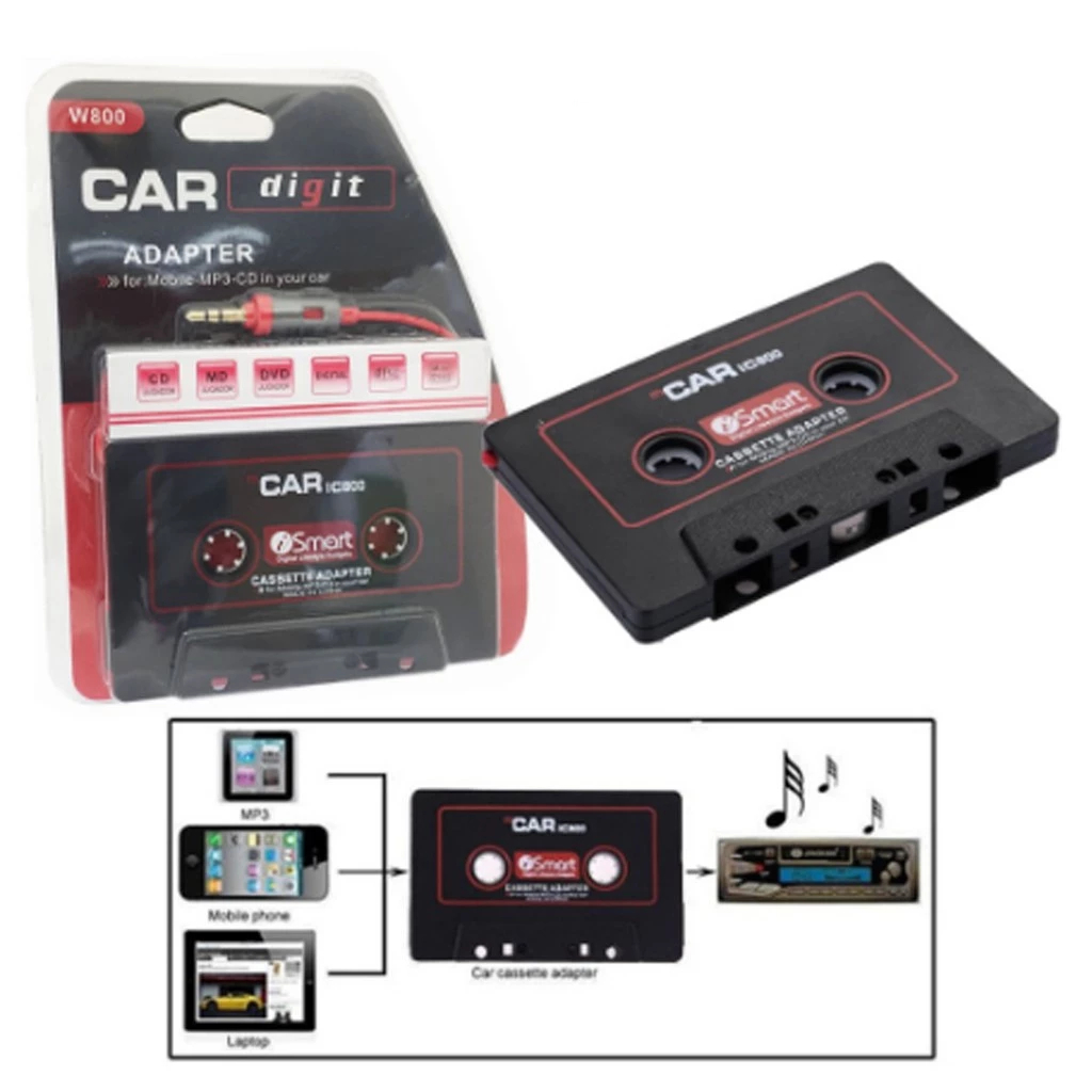 เทปใบ้ 3.5mm Jack Plug Car Cassette Tape Adapter Cassette Mp3 Player Converter