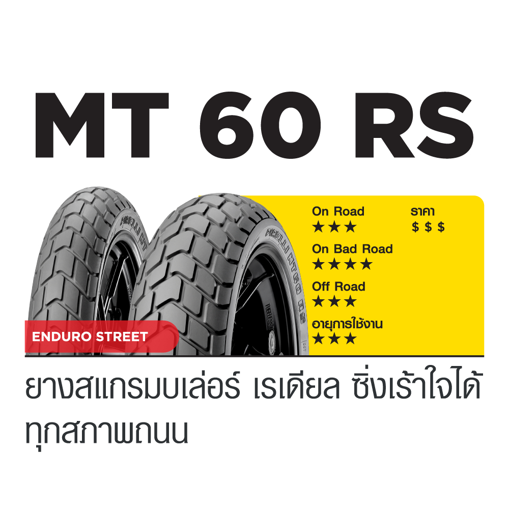 Pirelli MT 60 RS : [ ยางปี 22 ]  ยางมอเตอร์ไซค์ พีลาลี่ พีเรลลี่ พีราลี่