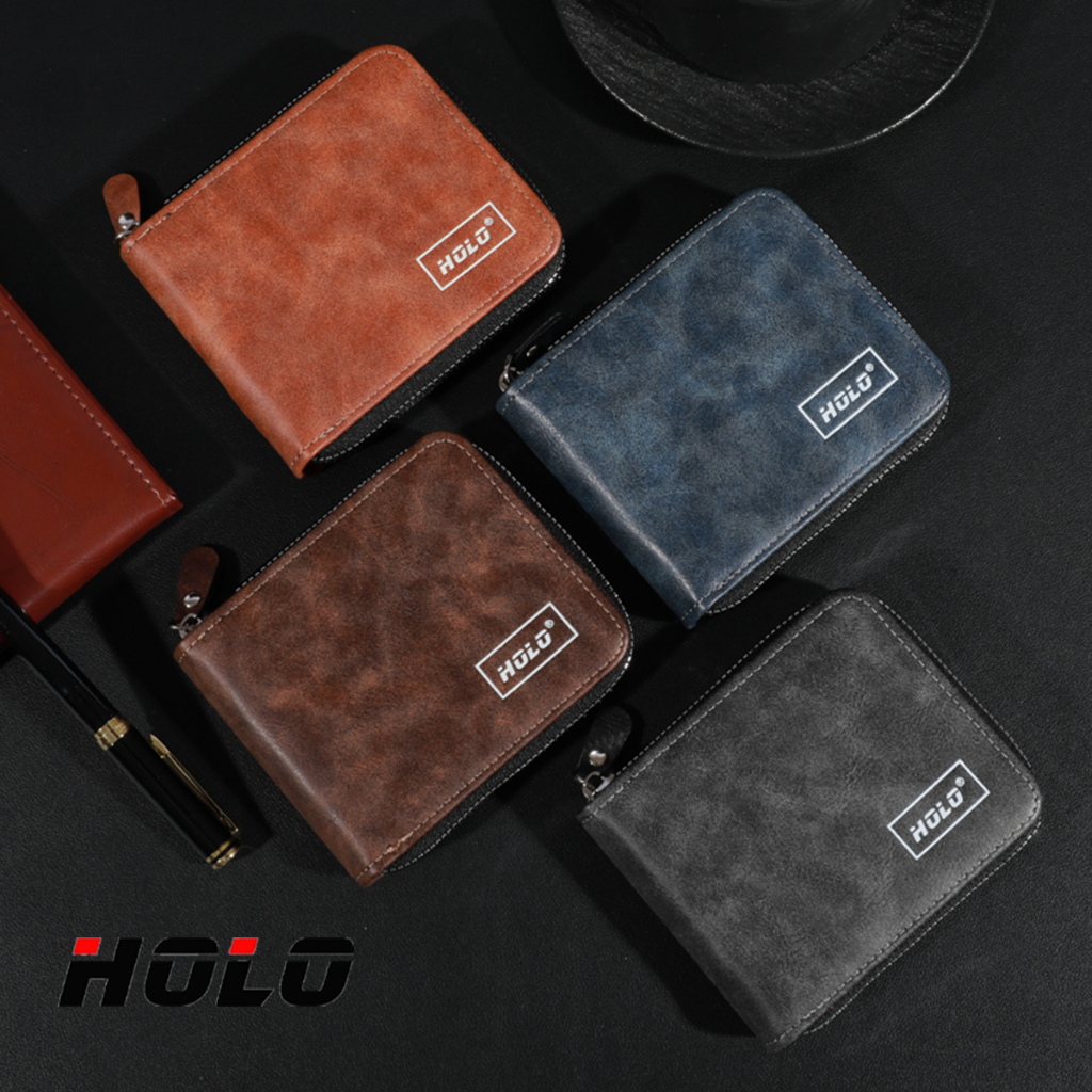 （ยืดผมไทย ）กระเป๋าสตางค์ ธุรกิจ รุ่นสั้น ผู้ชาย ก ความจุขนาดใหญ่ pu Zero ซองการ์ด