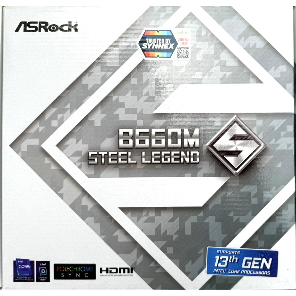 MAINBOARD (เมนบอร์ด) ASROCK B660M STEEL LEGEND (DDR4) (SOCKET LGA 1700) (MICRO-ATX) สินค้ามือ 1