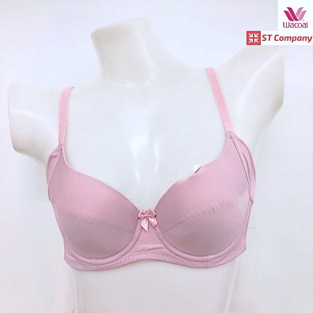 Wacoal Basic Bra รุ่น WB9920 สีชมพู (WR) บรา 4/5 cup เสริมโครง เสริมฟองบาง ช่วยเก็บกระชับทรง เก็บเนื
