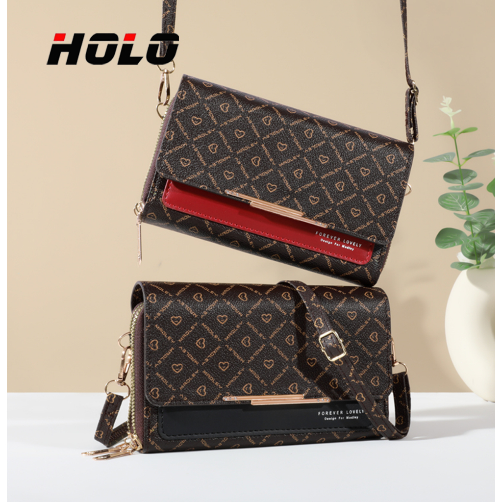 คุณภาพสูง เครื่องหนัง สุภาพสตรี กระเป๋าสตางค์ วินเทจ สไตล์ อเนกประสงค์ ความจุขนาดใหญ่