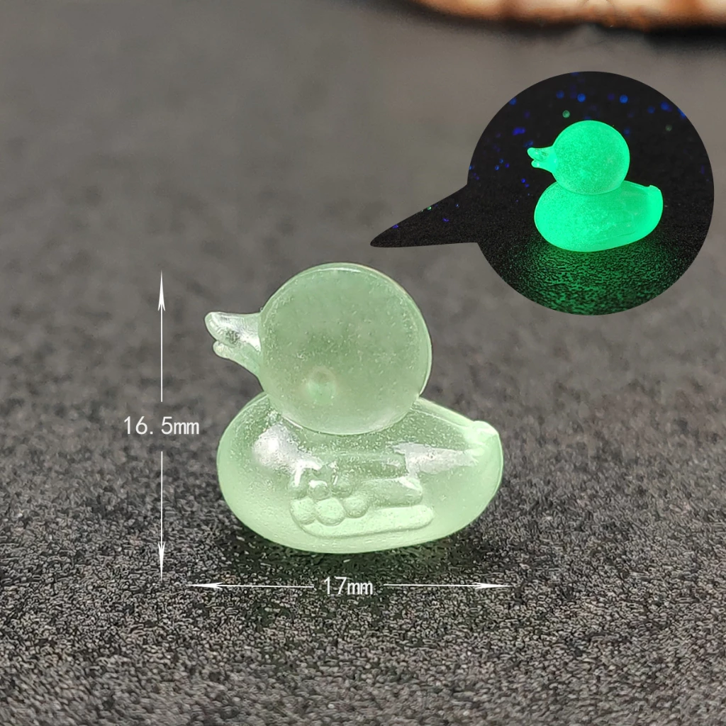 Mini Luminous ตุ๊กตาเป็ดน้อยเรซิ่น ของเล่นสุ่มตัวเลขตกแต่งบ้าน thumbnail 6