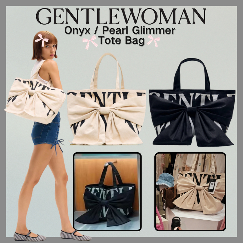 พร้อมส่ง +ถุงแบรน Gentlewoman Onyx / Pearl Glimmer Canvas Tote Bag กระเป๋า gentlewomen กระเป๋าผ้า กระเป๋าแบรนด์ไทย