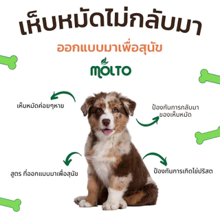 MOLTO เสริมภูมิสุนัข เห็บ หมัด หายเกลี้ยง โรยอาหารสุนัข