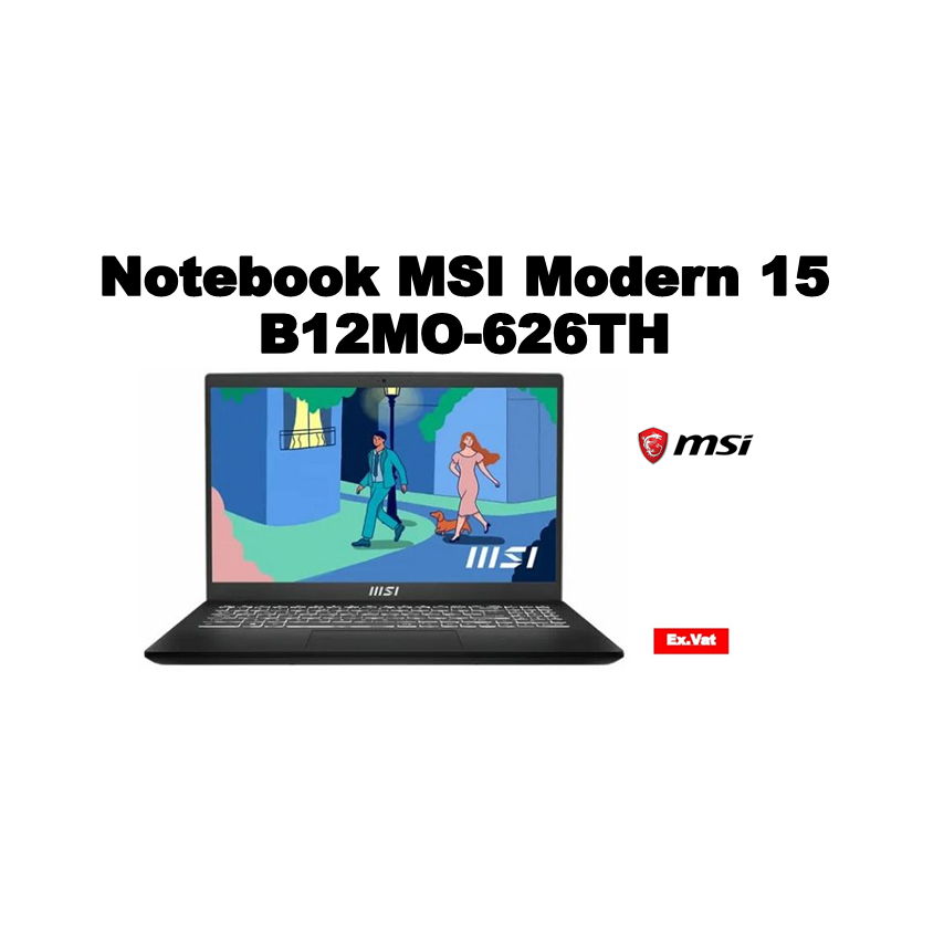 Notebook MSI Modern 15 B12MO-626TH