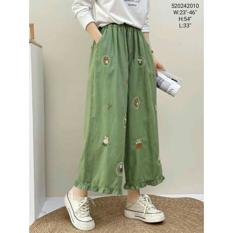 Japanese style cotton embroidered pants outlet price กางเกงปักงานญี่ปุ่นราคาโรงงาน