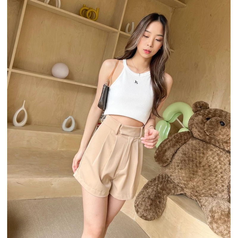 กางเกงขาสั้น สีครีม (january style)
