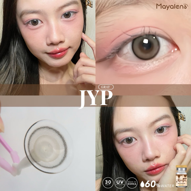 คอนแทคเลนส์JYP gray มินิเลนส์สีเทาละมุนน่ารัก mayalens hydrogel