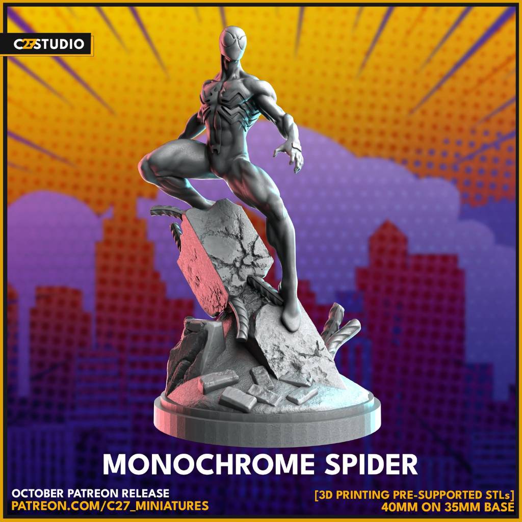 Monochrome Spider - 40mm Heroes Miniature