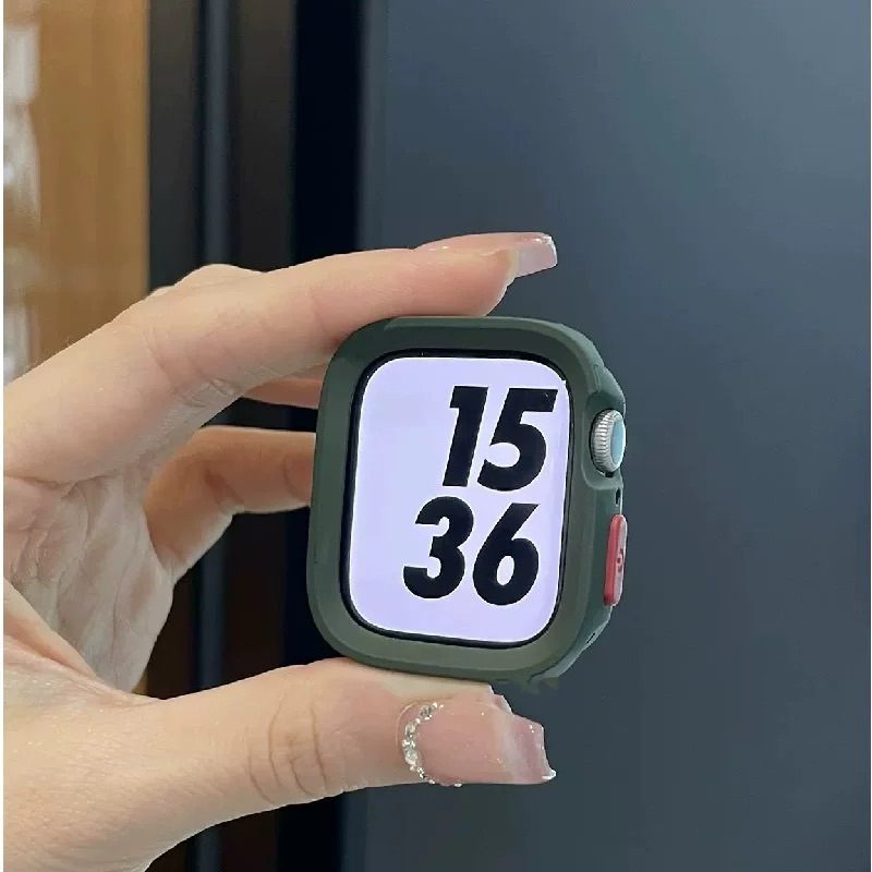 เคสแบบนิ่ม สไตล์มินิมอล สําหรับ Apple watch series 11 10 9 8 Ultra 7 6 SE 5 4 3 ขนาด40/41/44/45/46mm เคสซิลิโคน Armor ราคา ถูกที่สุด ดีลบีเคเค แกลเลอรีภาพที่ 8