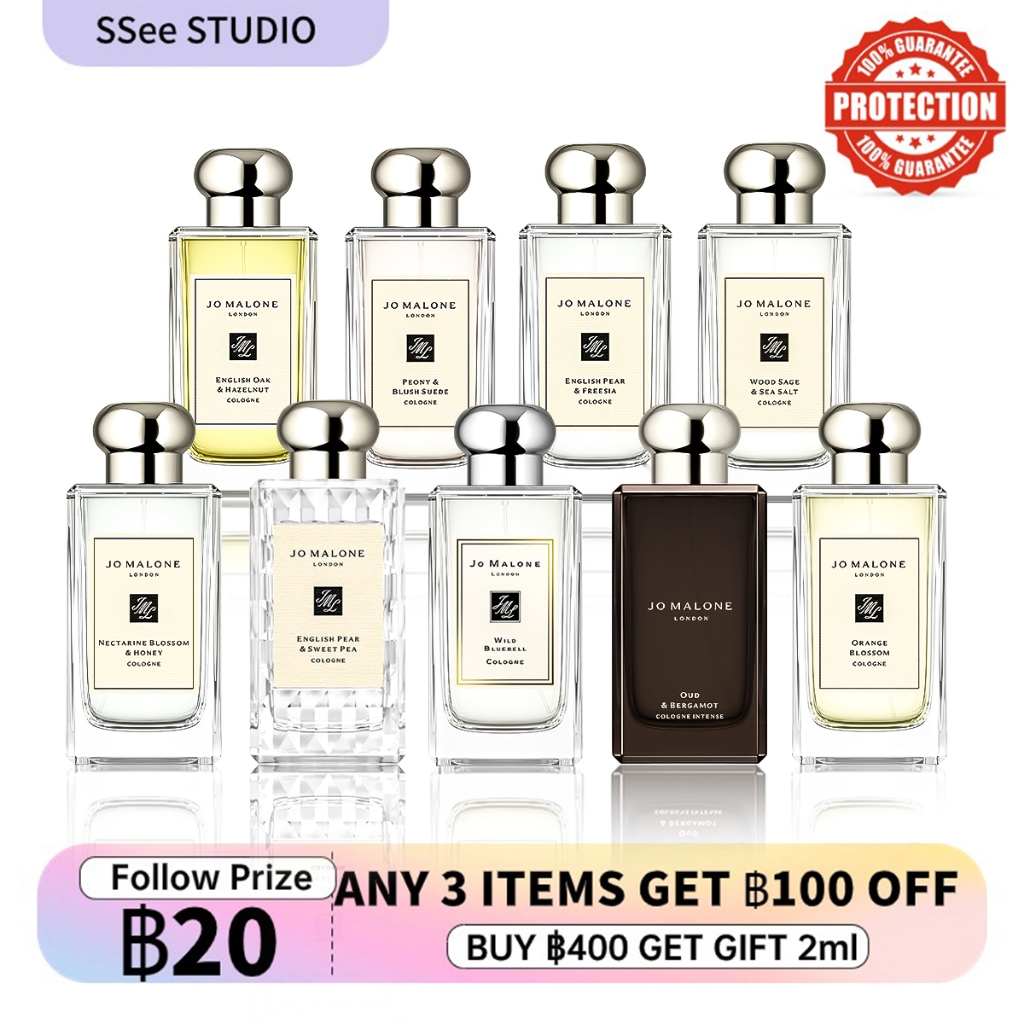 【น้ําหอมแท้ 】Jo Malone English Pear / Wood Sage & Sea Salt / English Oak Hazelnut/Nectarine Blossom