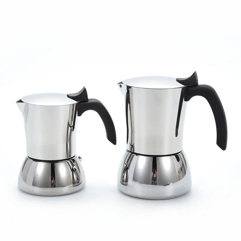 หม้อ Moka Pot 304 หม้อเอสเปรสโซ เครื่องชงกาแฟสดสำหรับคอกาแฟ ขนาด 200ml. , 300ml. , 450ml.