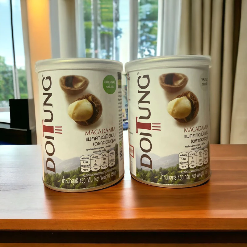 ดอยตุง แมคคาเดเมียอบ รสดั้งเดิม และรสเกลือ 150g