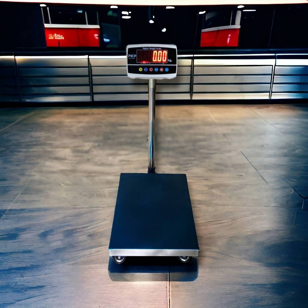 เครื่องชั่งดิจิตอล แท่นชั่งสเตนเลสกันน้ำ ขนาด 40x50 ซม. 60kg., 100kg., 150kg., 200kg., 300kg., ยี่ห้อ P&D (Model 8801)