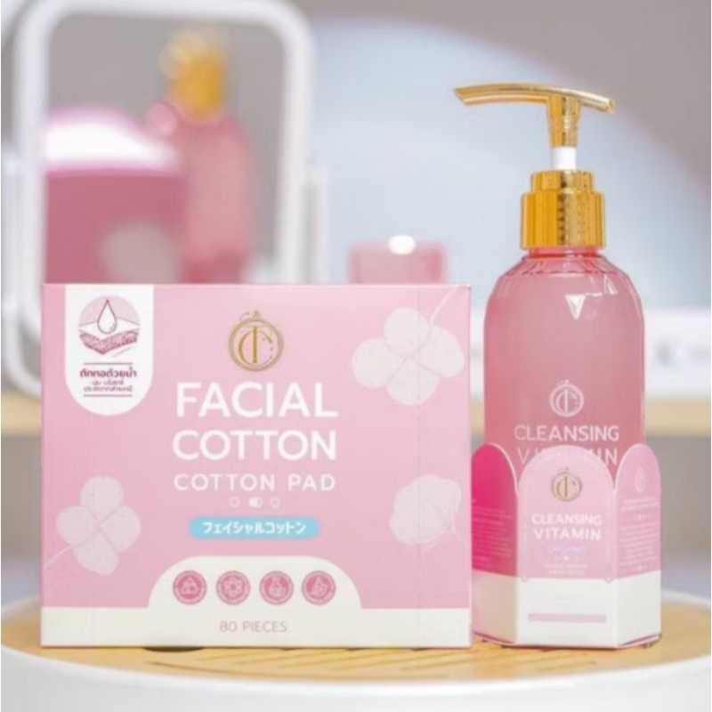 คลีนซิ่ง organic วิตามิน+สำลี ทำความสะอาดเครื่องสำอางและสิ่งสกปรกบนใบหน้ารอบดวงตา ริมฝีปาก มีความบางเบา รู้สึกสบายผิว