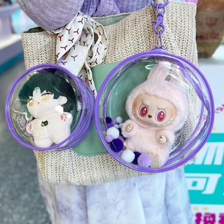 🔥จัดส่งจากประเทศไทย🔥babythree ถุงกันน้ำกลม Cry Baby กล่องใส่ กล่องใส่ กระเป๋าเก็บของกันน้ำ PVC แบบใส กระเป๋าจี้ 12/15cm