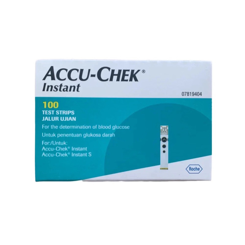 #​ส่งจากไทย✅ Accu-Chek Instant Test Strip แผ่นตรวจน้ำตาล 1 กล่อง 100ชิ้น 📍ของแท้ 100%📍exp 03/27
