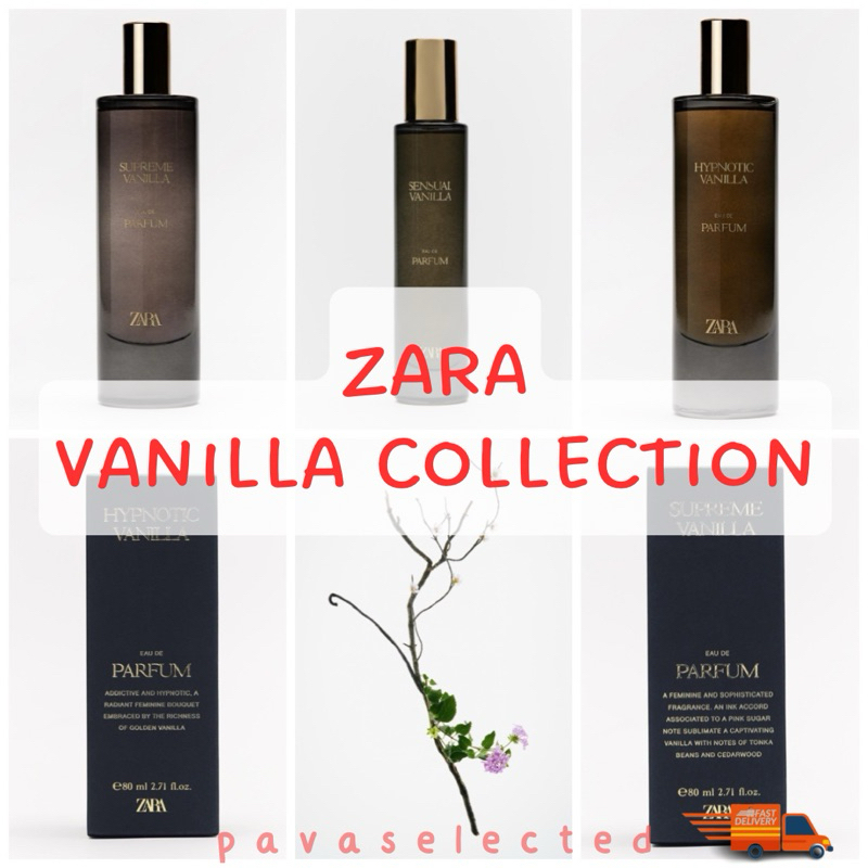 zara edp vanilla collection : sensual , hypnotic , supreme , dark romance น้ำหอมซาร่ากลิ่นวานิลา
