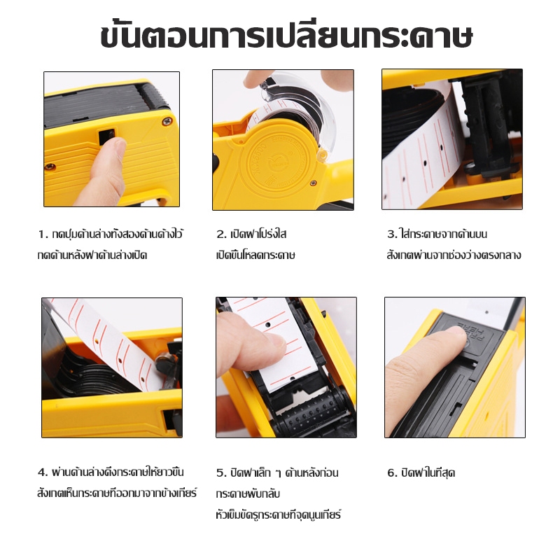 เครื่องติดป้ายราคา รุ่น MX-5500 รุ่น YH-688 คละสี ปืนยิงป้ายราคาสินค้า เครื่องติดป้ายสินค้า ปืนติดแท็ก - รูปที่ 7