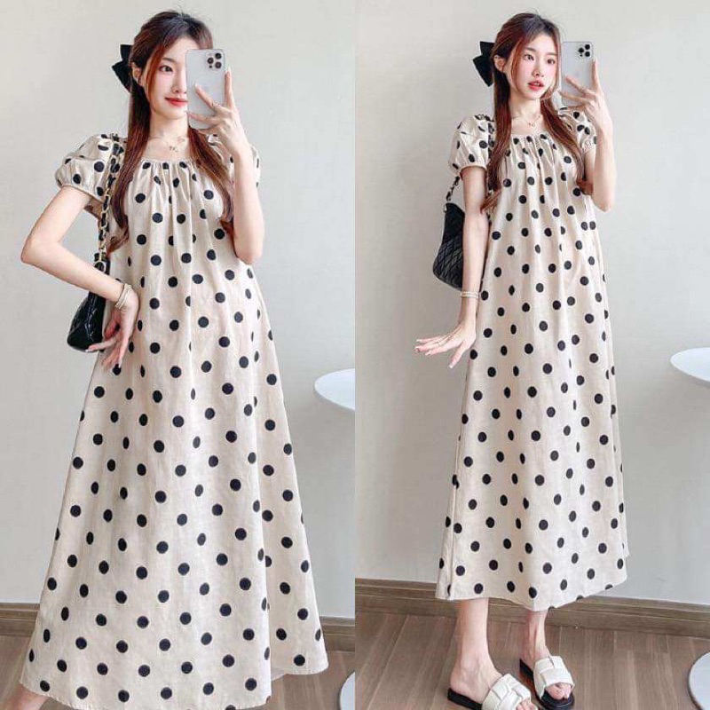 เดรสคลุมท้องแฟชั่น เดรสสไตล์เกาหลี ชุดคลุมท้องน่ารัก ชุดสาวอวบ ใส่ได้สบาย แนะนำมีติดตู้ พร้อมส่ง