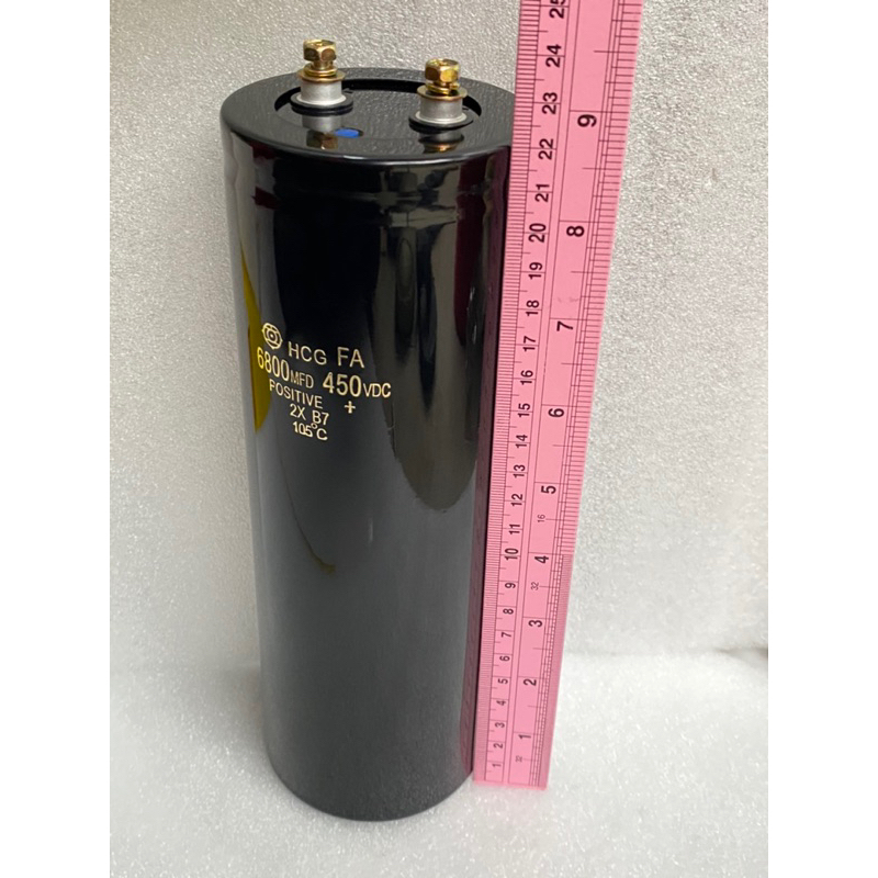 1ตัว C 6800UF 450V 6800UF 500V Hitachiใหม่75x220mmค่า+-20%วัดค่าได้ตามเกณฑ์ หนักดีตัวสวยไม่บุบ C6800