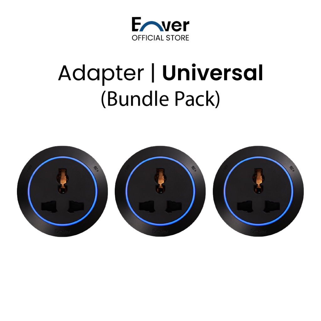 Enver Adapter ອະແດັບເຕີແບບສາກົນ (ແພັກ 3 ຊິ້ນ) ໃຊ້ກັບ Slim S / Slim S+