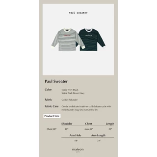 maison KEEPS | Paul Long Sleeve Top [Unisex] | เสื้อสเวตเตอร์ ลายทาง