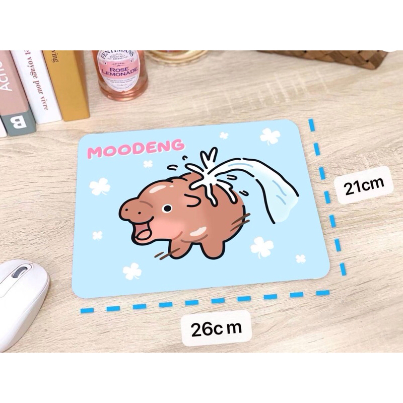 (พร้อมส่งในไทย)แผ่นรองเม้าส์ รองคีย์บอร์ด ลายน้องหมูเด้ง