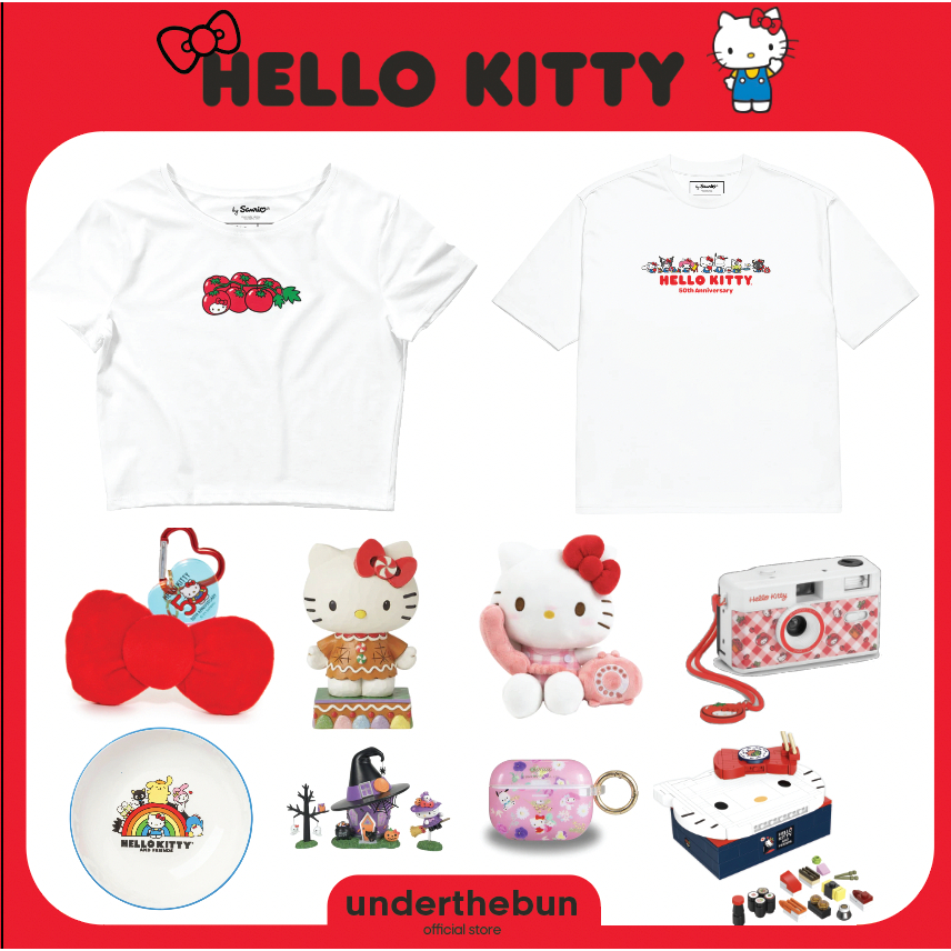 Sanrio Hello Kitty - 50th Anniversary Bow Plush Mascot [พร้อมส่ง]
