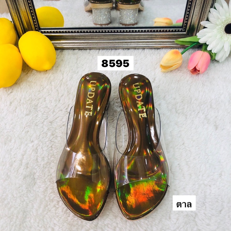 💎NEW💎รองเท้าแฟชั่นหน้าใสส้นเพชรสูง2นิ้วไซส์35-40