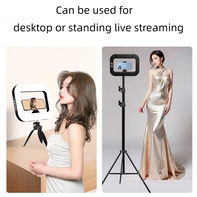 Ring Light Video Rig ด้ามจับมือถือ พร้อมไฟ Led ในตัวพร้อมไฟ 8000mAh สําหรับกล้องแต่งหน้าการทําฟิล์ม