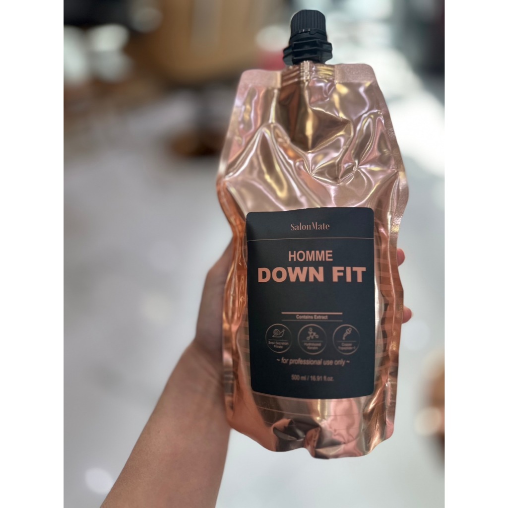 (พร้อมส่ง) นำเข้าจากเกาหลีSalon Mate Homme Down fit  Down Perm ขั้นตอนเดียว น้ำยายืดผมตรง ดัดผมชาย