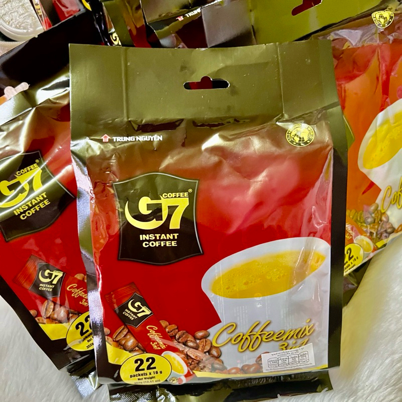 6 ห่อ กาแฟ เวียดนามแท้ จี7 พร้อมชงดื่ม 3in1 G7 coffee Vietnamese original 22ซอง หอม คอกาแฟแท้