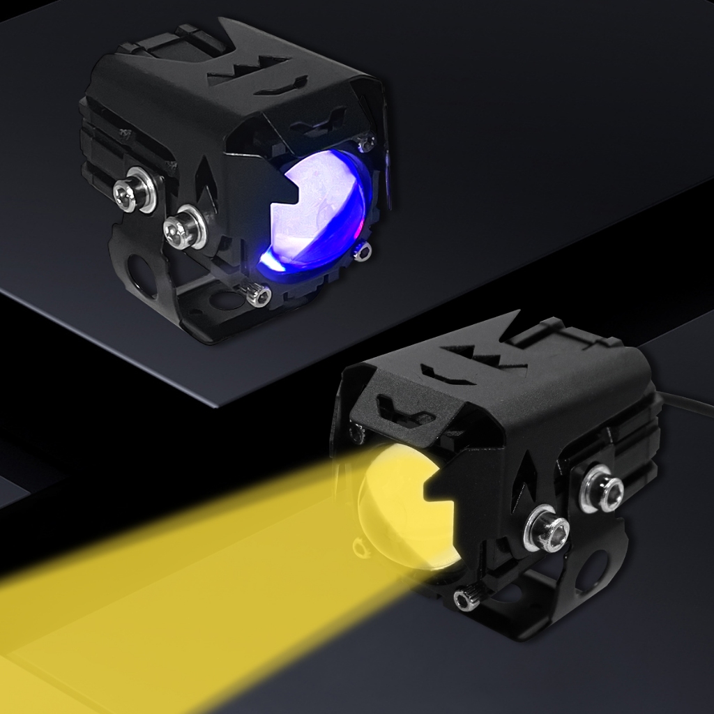 7 โหมด ไฟขับรถขนาดเล็ก อัพเกรดคู่ (2 ชิ้น) LED High Beam และลำแสงต่ำพร้อมกระพริบ Universal