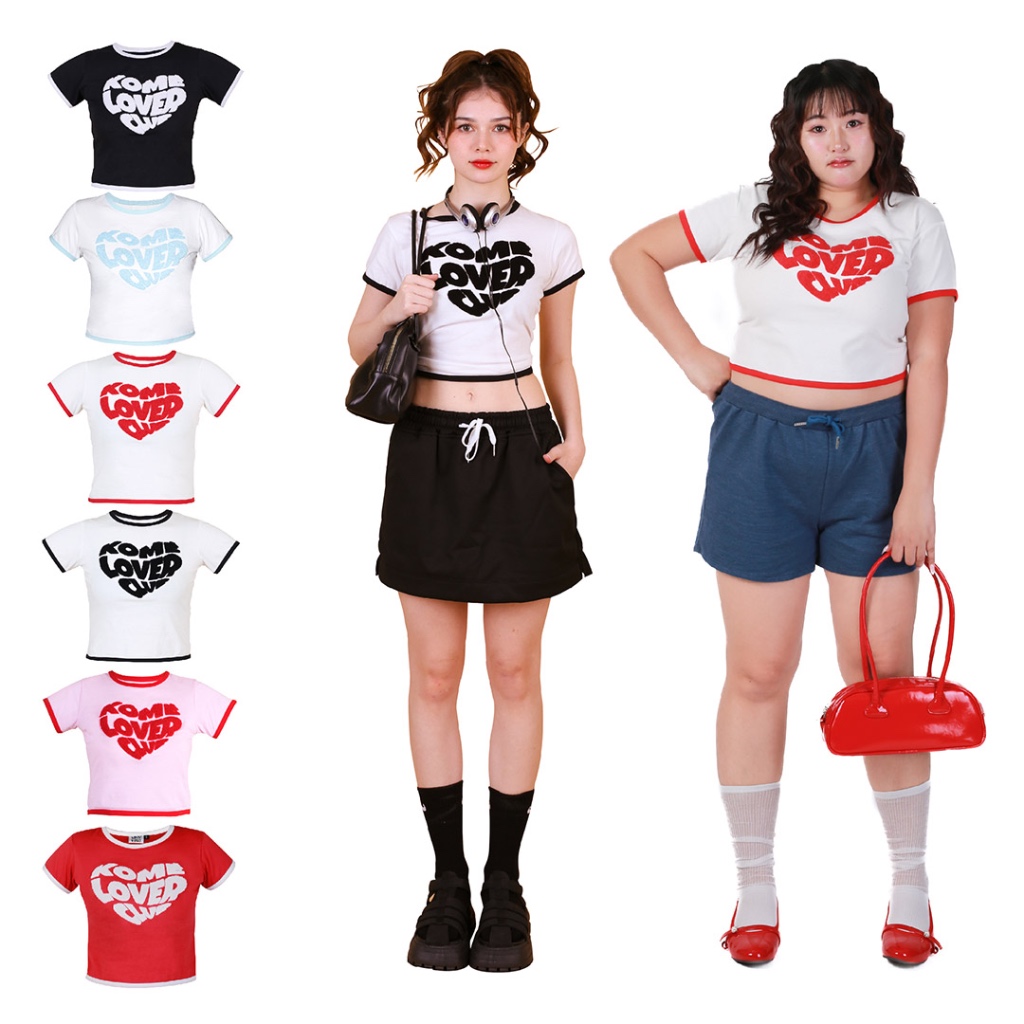 kome.offi  เสื้อยืดปักขนหัวใจ รุ่น KOME LOVER CLUB