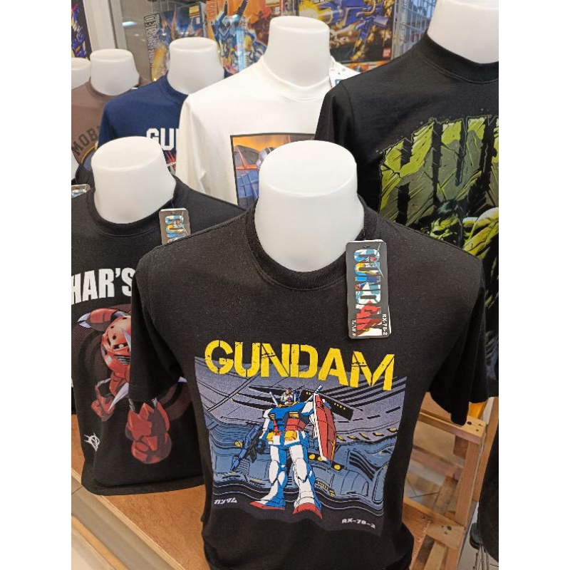 โล๊ะ 50% คละลาย 16 ตัว T-Shirt cotton100%เสื้อยืด ผ้าดี สกรีนลาย Aerial + Gundam + Onepiece + อื่นๆ ของใหม่